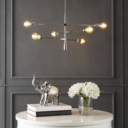 Atlas Modern Vintage Iron Arm Adjustable Led Chandelier