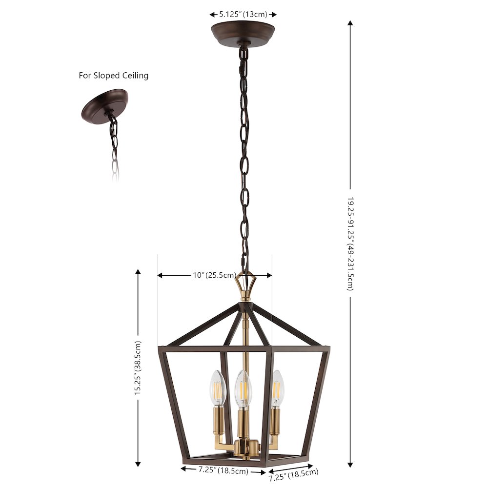 Ojai Iron Classic Modern Lantern Led Pendant