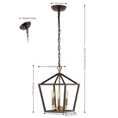Ojai Iron Classic Modern Lantern Led Pendant