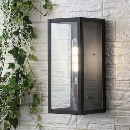 Berlin Iron/Glass Modern Industrial Led Outdoor Lantern