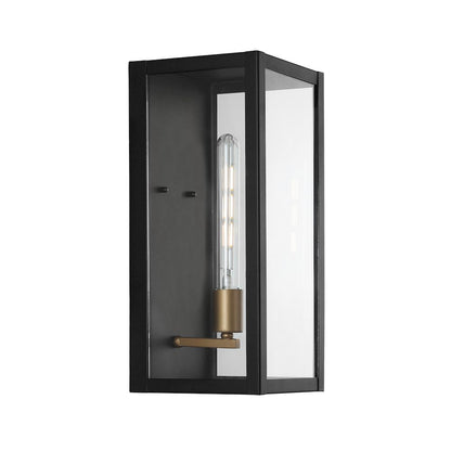 Berlin Iron/Glass Modern Industrial Led Outdoor Lantern