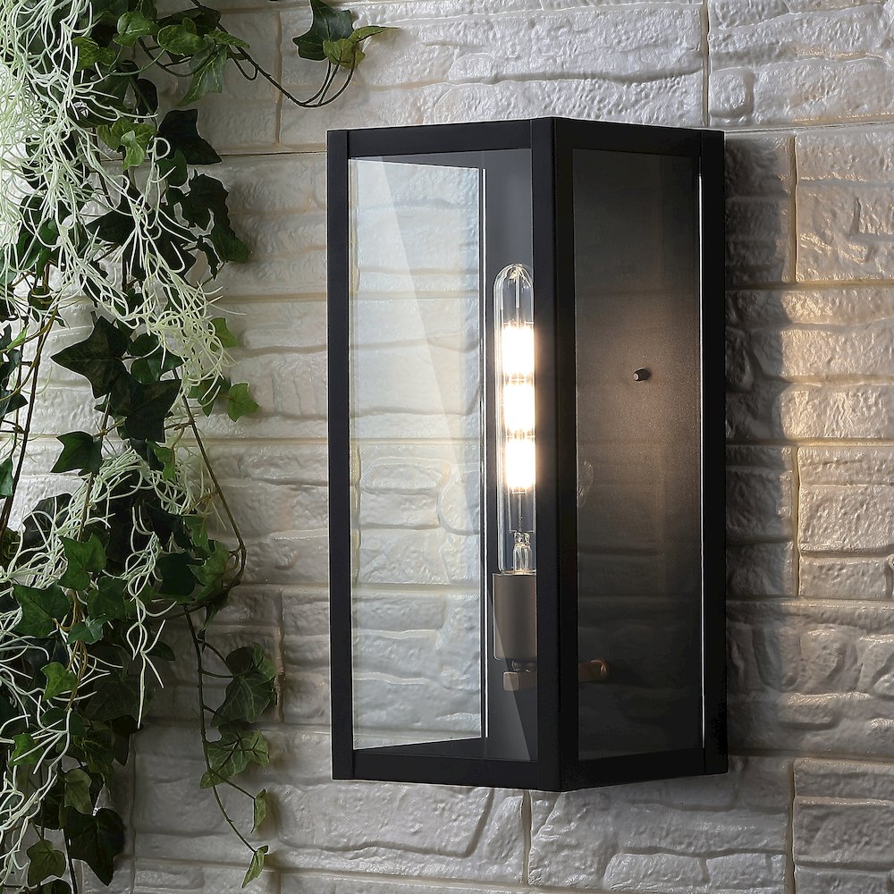 Berlin Iron/Glass Modern Industrial Led Outdoor Lantern