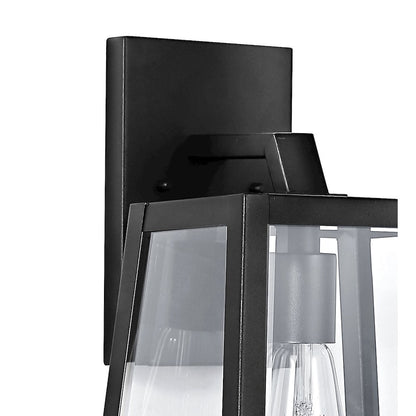 Pasadena Iron/Glass Modern Industrial Angled Led Outdoor Lantern