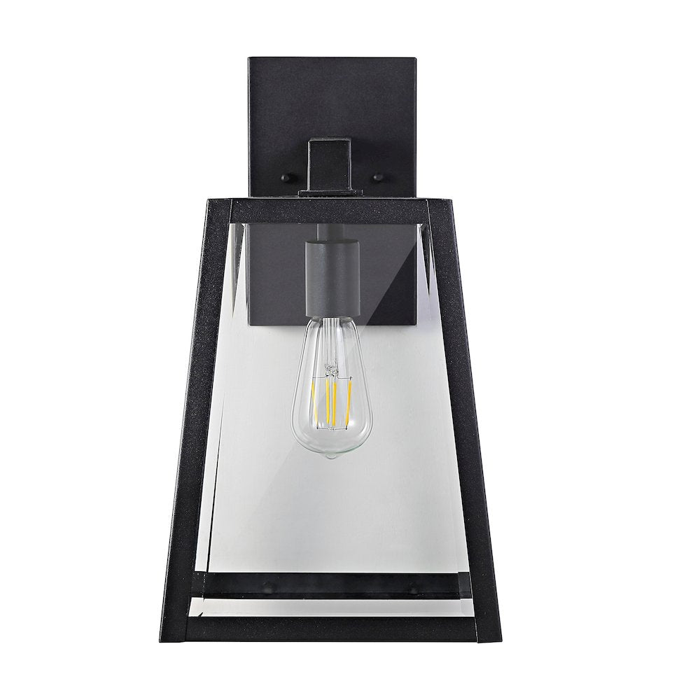 Pasadena Iron/Glass Modern Industrial Angled Led Outdoor Lantern