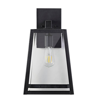 Pasadena Iron/Glass Modern Industrial Angled Led Outdoor Lantern