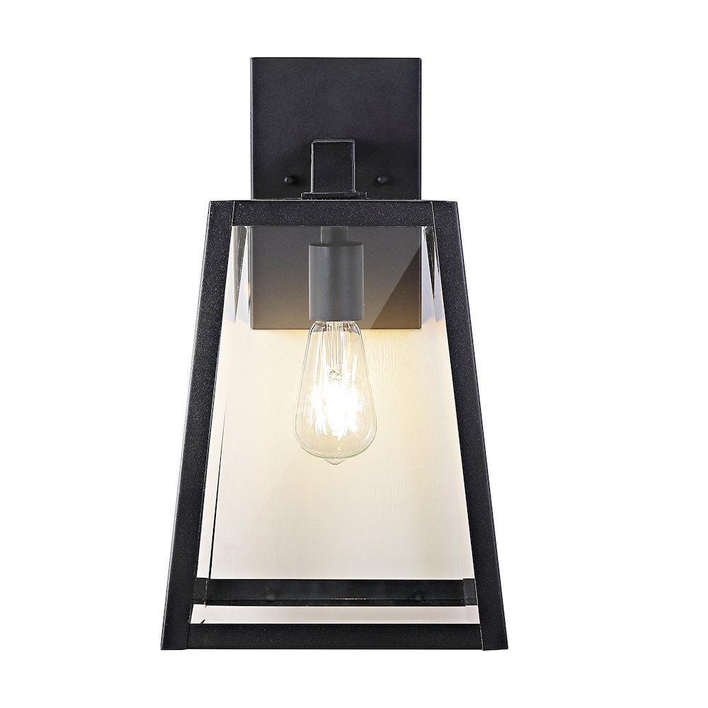 Pasadena Iron/Glass Modern Industrial Angled Led Outdoor Lantern