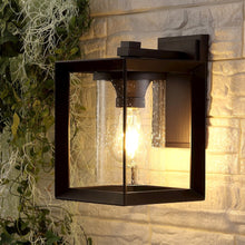 Vaughn Iron/Glass Modern Rustic Cube Led Outdoor Lantern (Set Of 2)