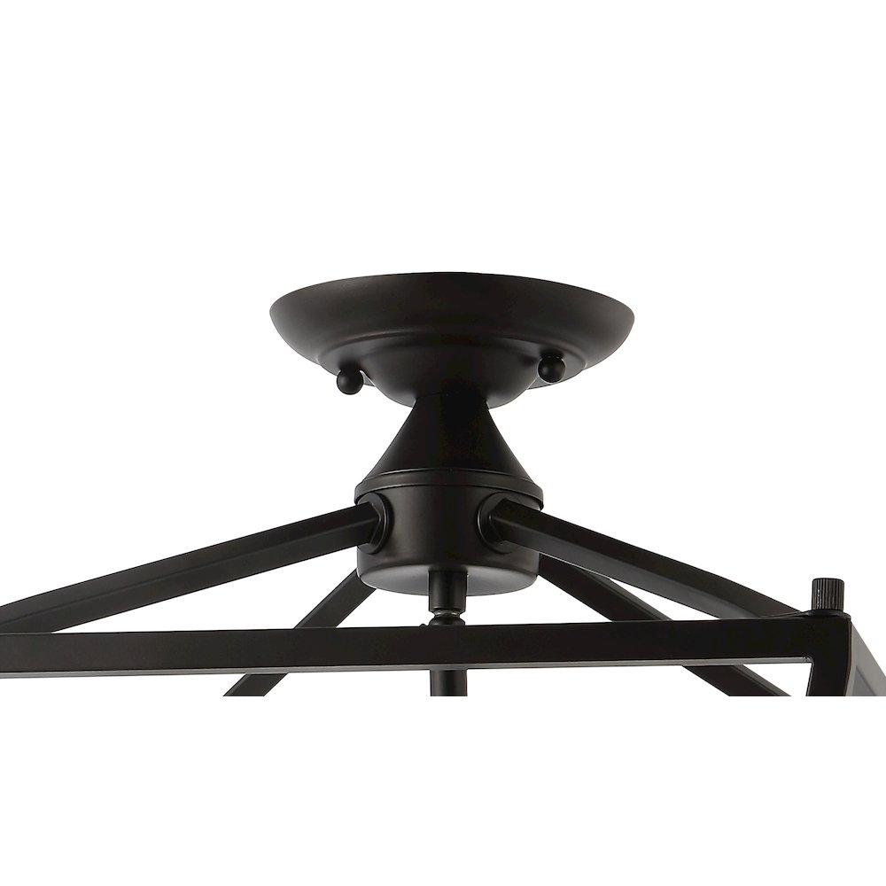 Plains Mini Lantern Iron Modern Farmhouse Led Flush Mount
