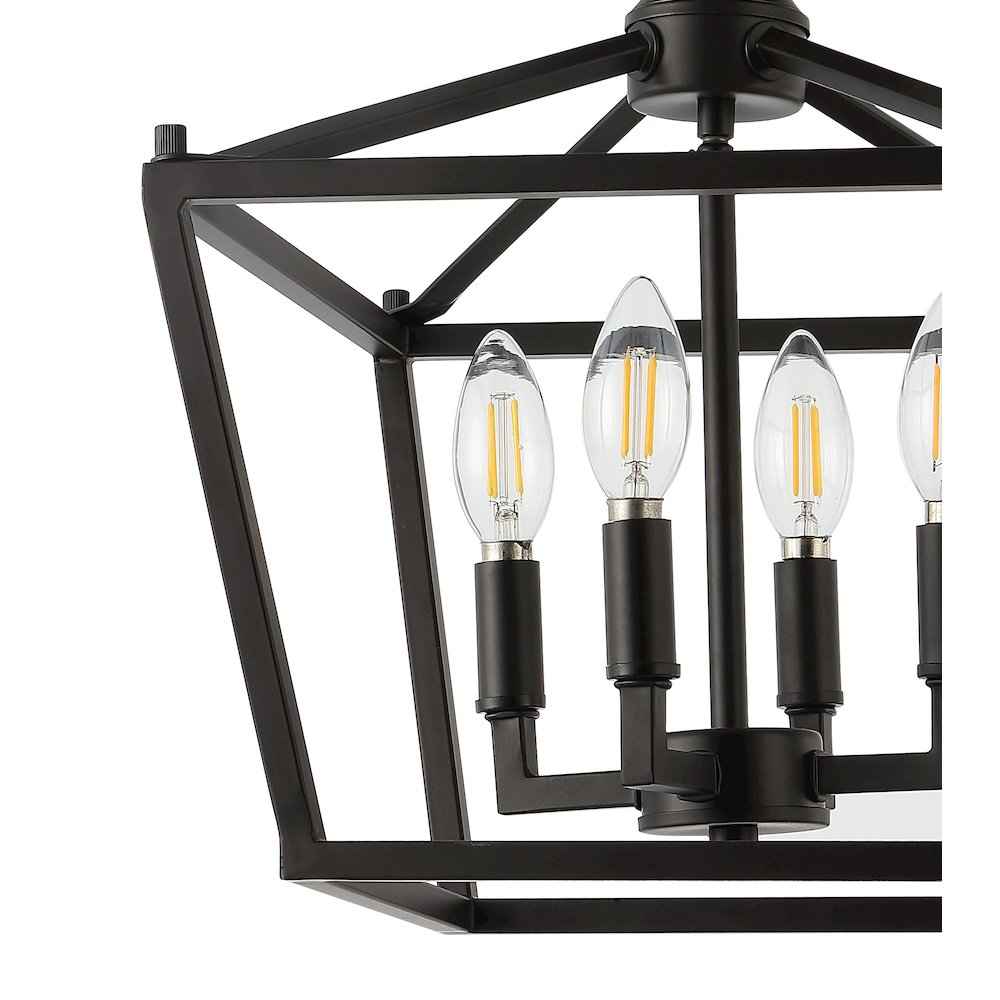 Plains Mini Lantern Iron Modern Farmhouse Led Flush Mount