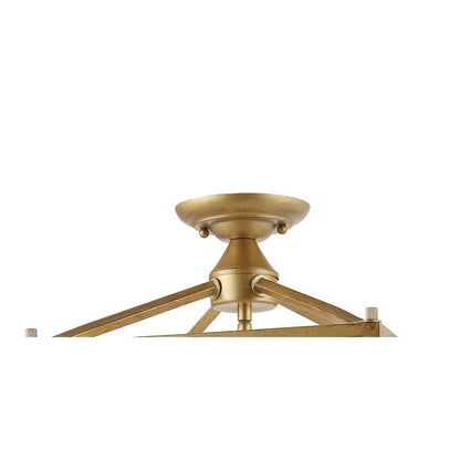 Plains Mini Lantern Iron Modern Farmhouse Led Flush Mount