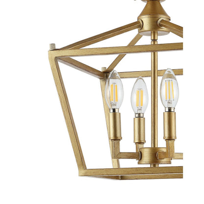 Plains Mini Lantern Iron Modern Farmhouse Led Flush Mount