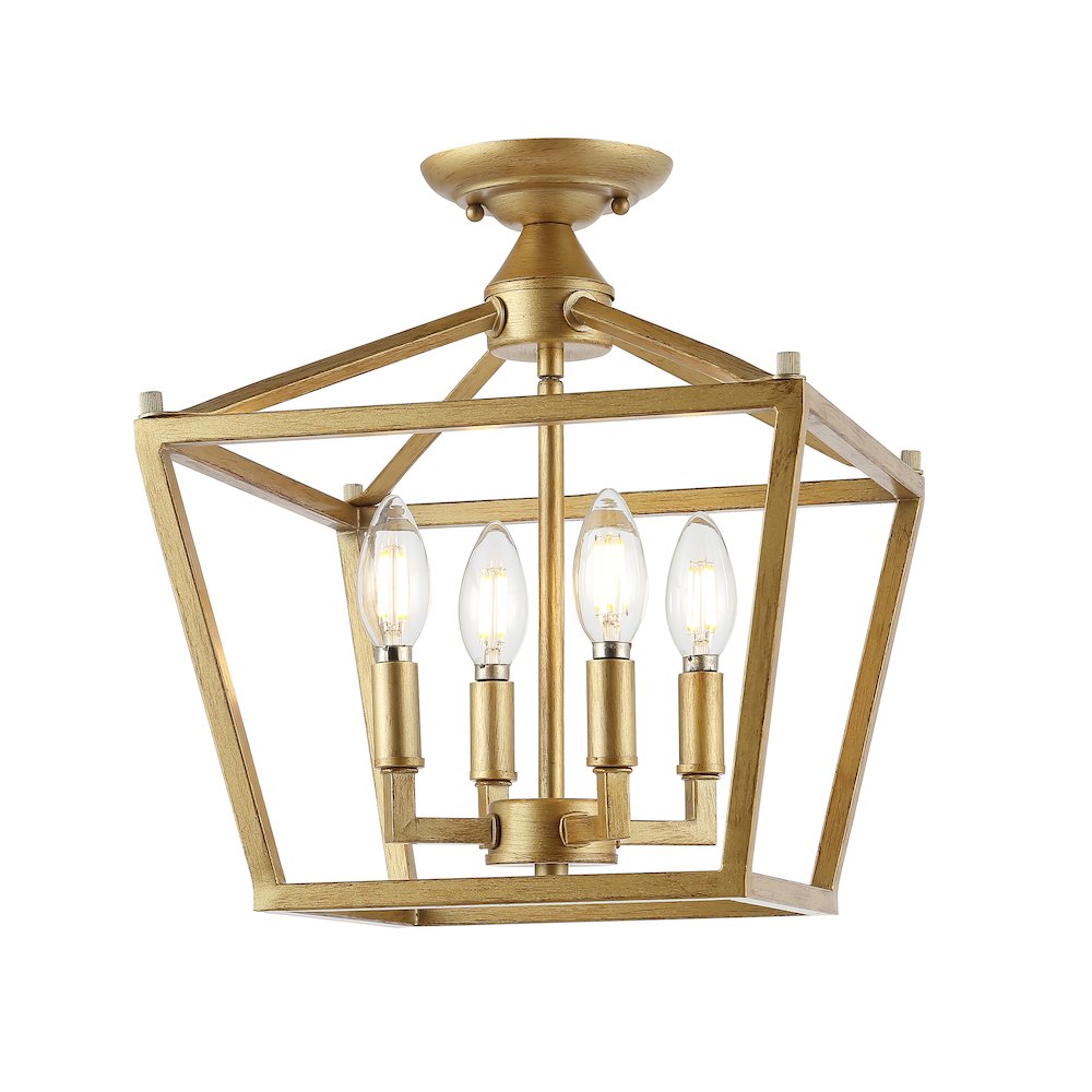 Plains Mini Lantern Iron Modern Farmhouse Led Flush Mount
