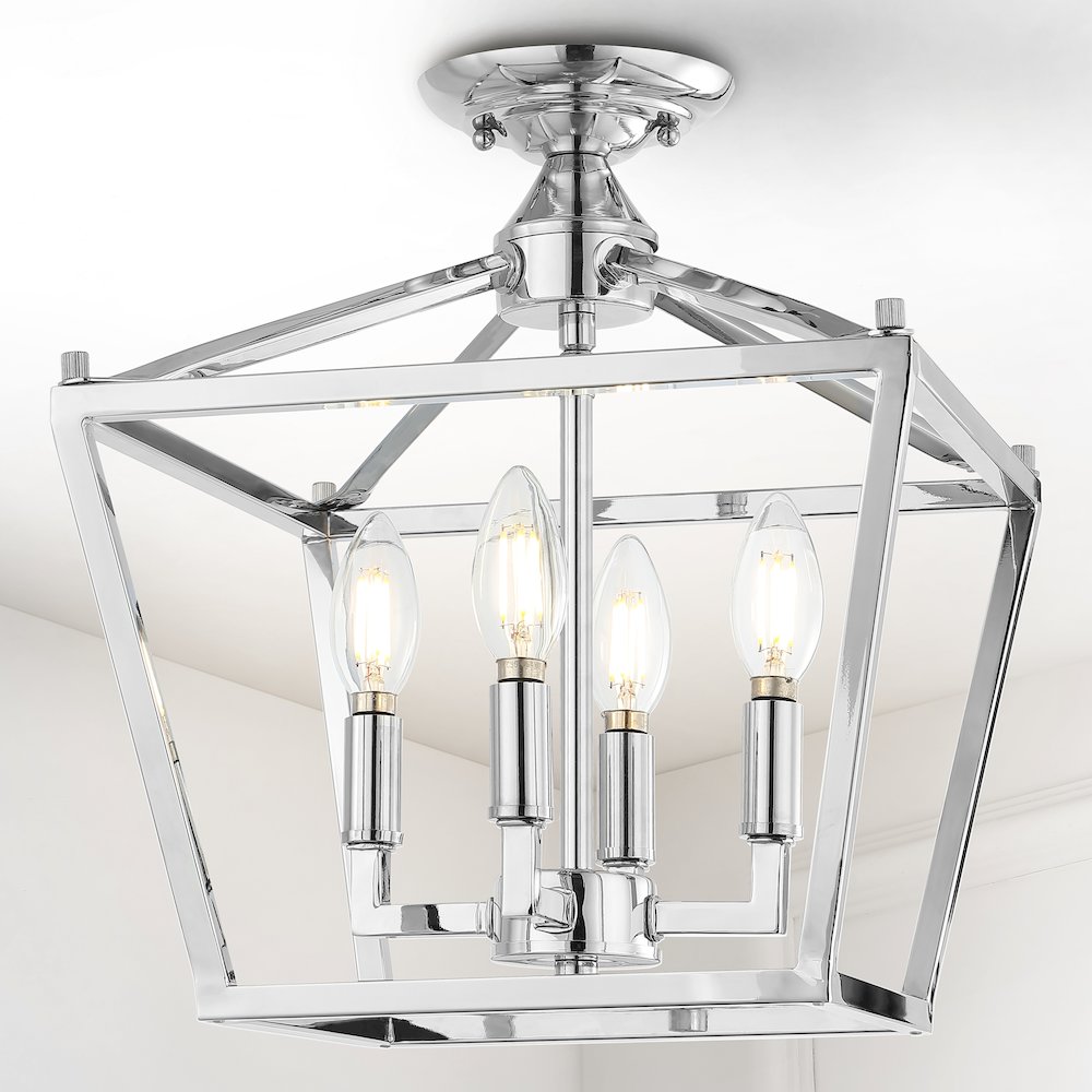 Plains Mini Lantern Iron Modern Farmhouse Led Flush Mount