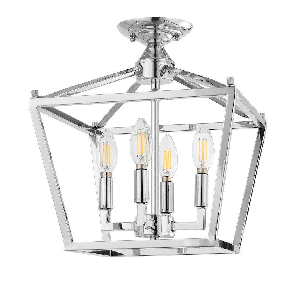 Plains Mini Lantern Iron Modern Farmhouse Led Flush Mount