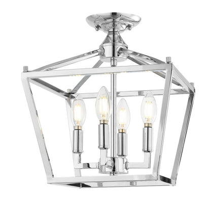 Plains Mini Lantern Iron Modern Farmhouse Led Flush Mount