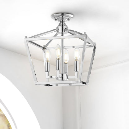 Plains Mini Lantern Iron Modern Farmhouse Led Flush Mount