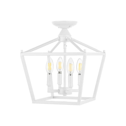 Plains 4-Light Iron Modern Farmhouse Led Flush Mount