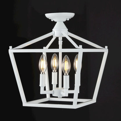 Plains 4-Light Iron Modern Farmhouse Led Flush Mount