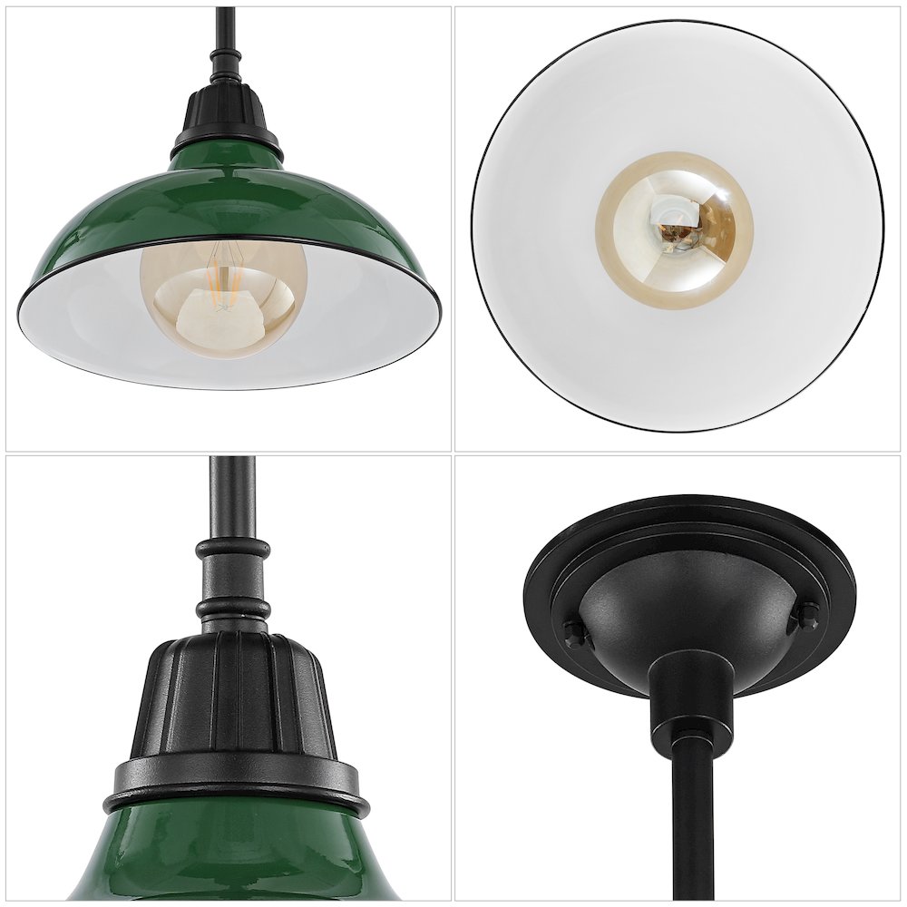 Jasper Farmhouse Industrial Indoor/Outdoor Iron Led Pendant
