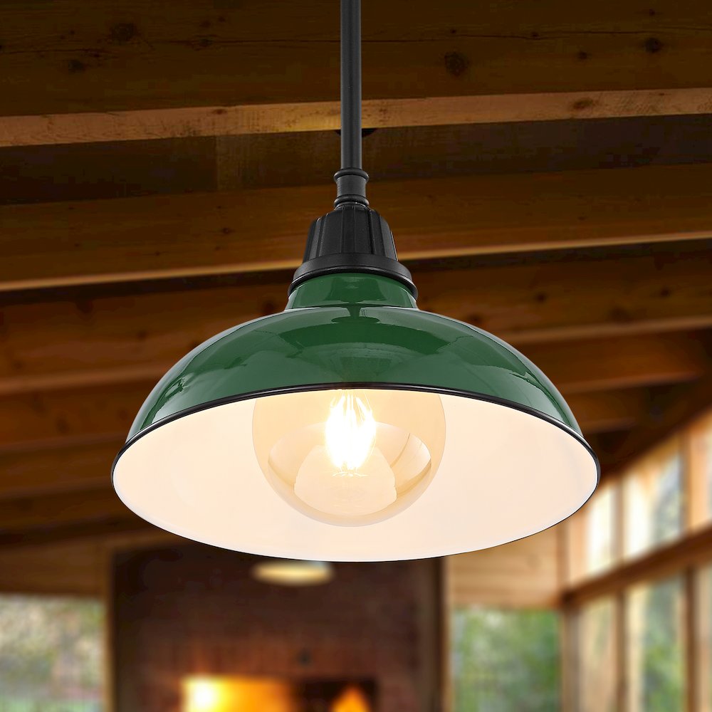 Jasper Farmhouse Industrial Indoor/Outdoor Iron Led Pendant