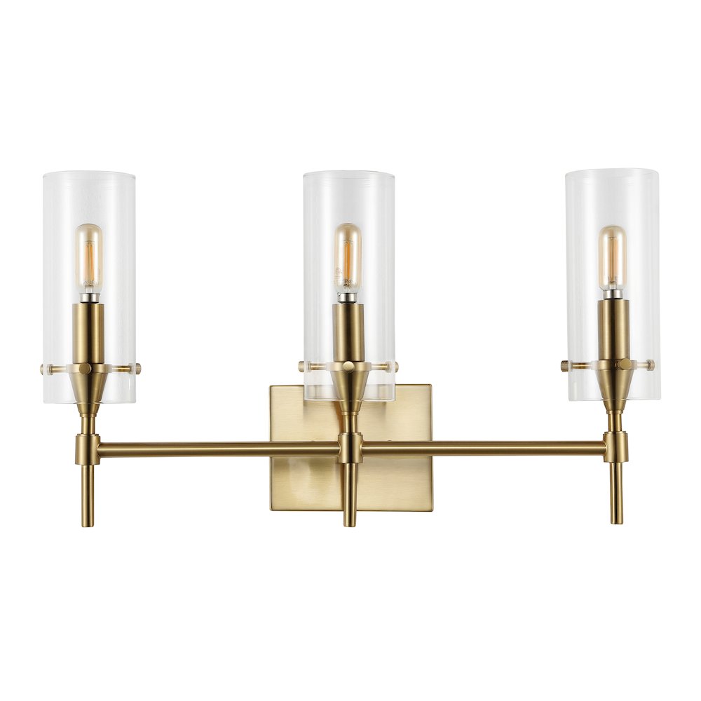 Cato Bohemian Farmhouse Iron/Glass Led Vanity