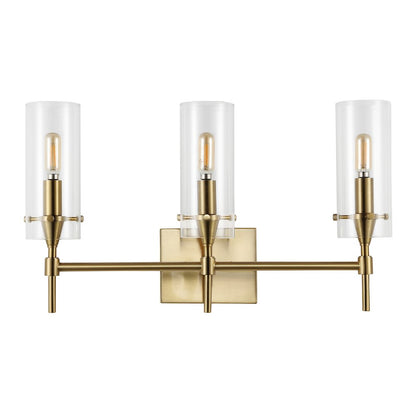 Cato Bohemian Farmhouse Iron/Glass Led Vanity