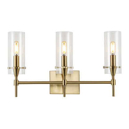 Cato Bohemian Farmhouse Iron/Glass Led Vanity