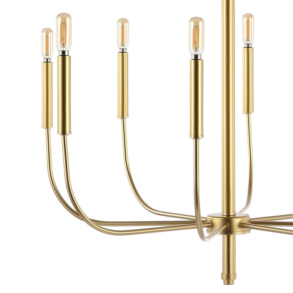 Amoros Modern Mid Century Iron Led Chandelier