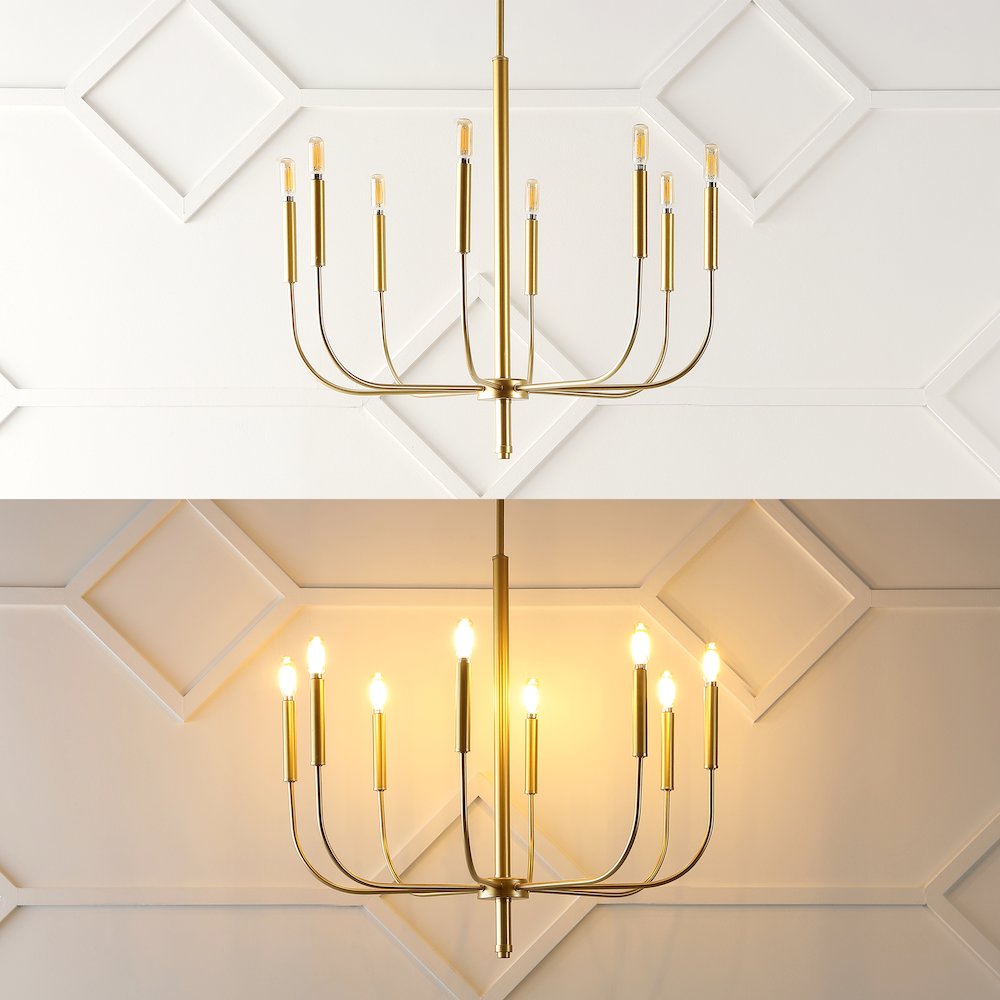 Amoros Modern Mid Century Iron Led Chandelier