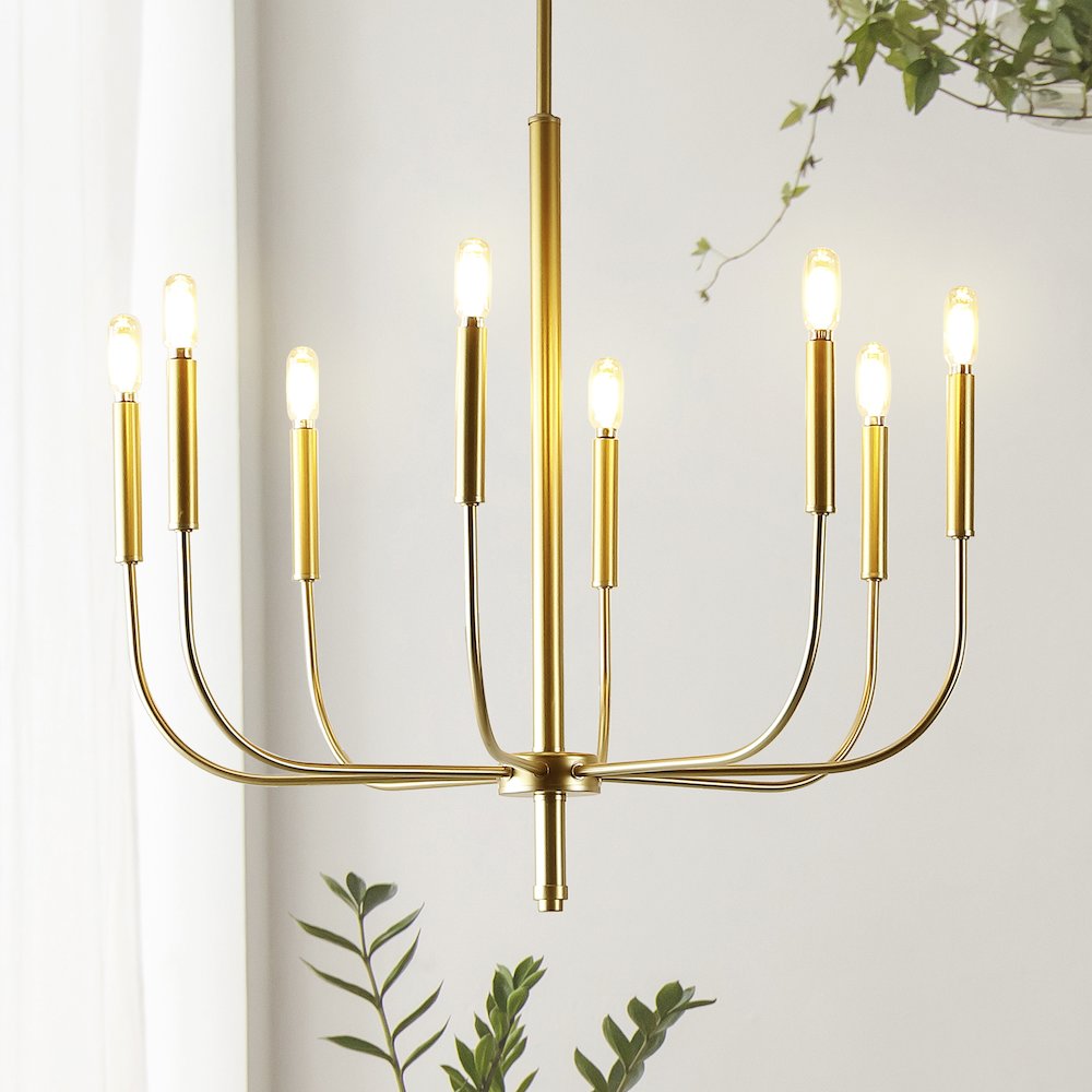 Amoros Modern Mid Century Iron Led Chandelier