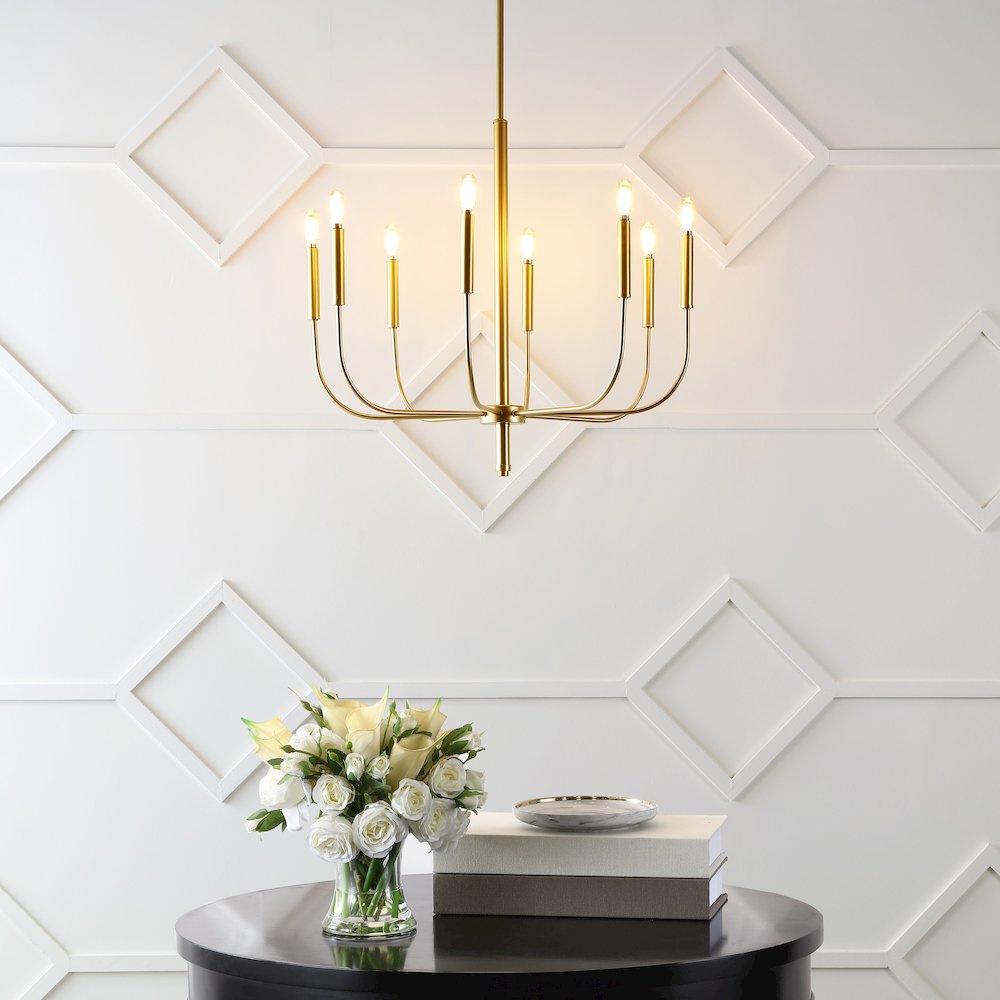 Amoros Modern Mid Century Iron Led Chandelier