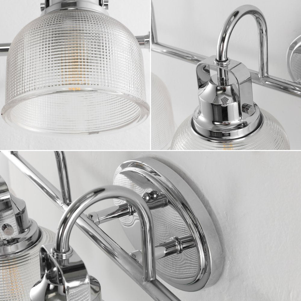 Virginia 4-Light Metal/Glass Led Vanity Light