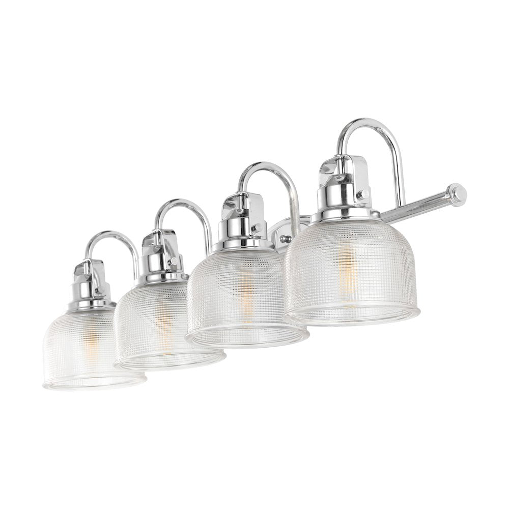 Virginia 4-Light Metal/Glass Led Vanity Light