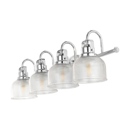 Virginia 4-Light Metal/Glass Led Vanity Light