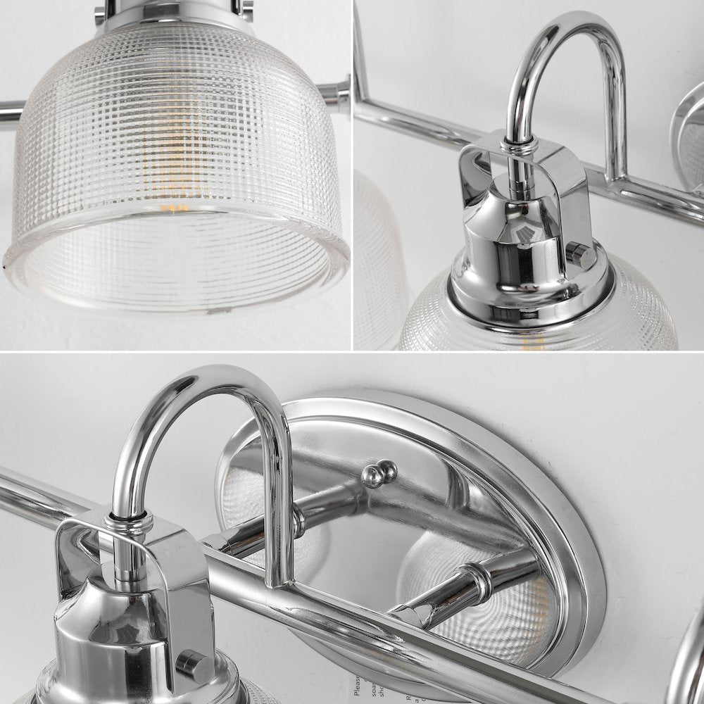 Virginia 5-Light Metal/Glass Led Vanity Light