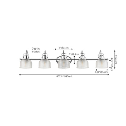 Virginia 5-Light Metal/Glass Led Vanity Light