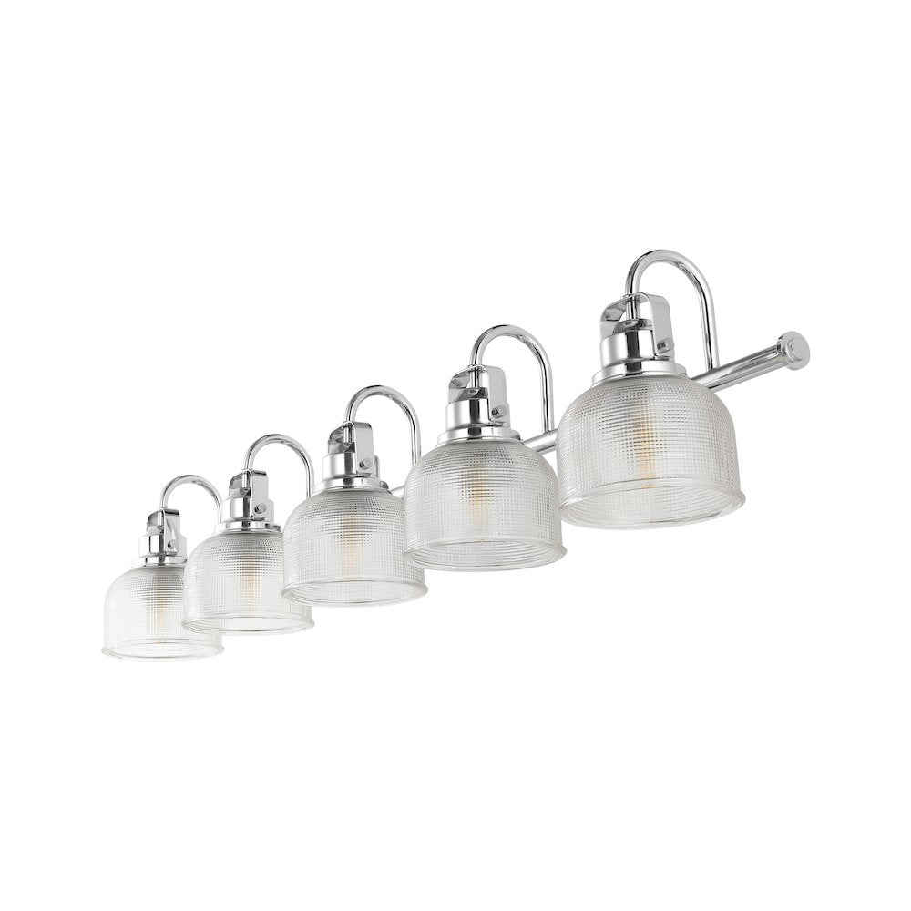 Virginia 5-Light Metal/Glass Led Vanity Light