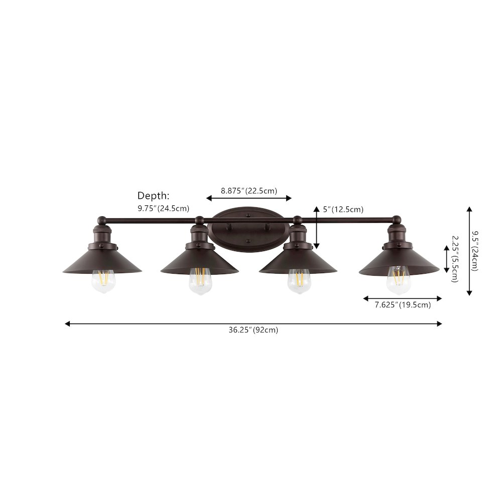 July 4-Light Metal Vanity Light
