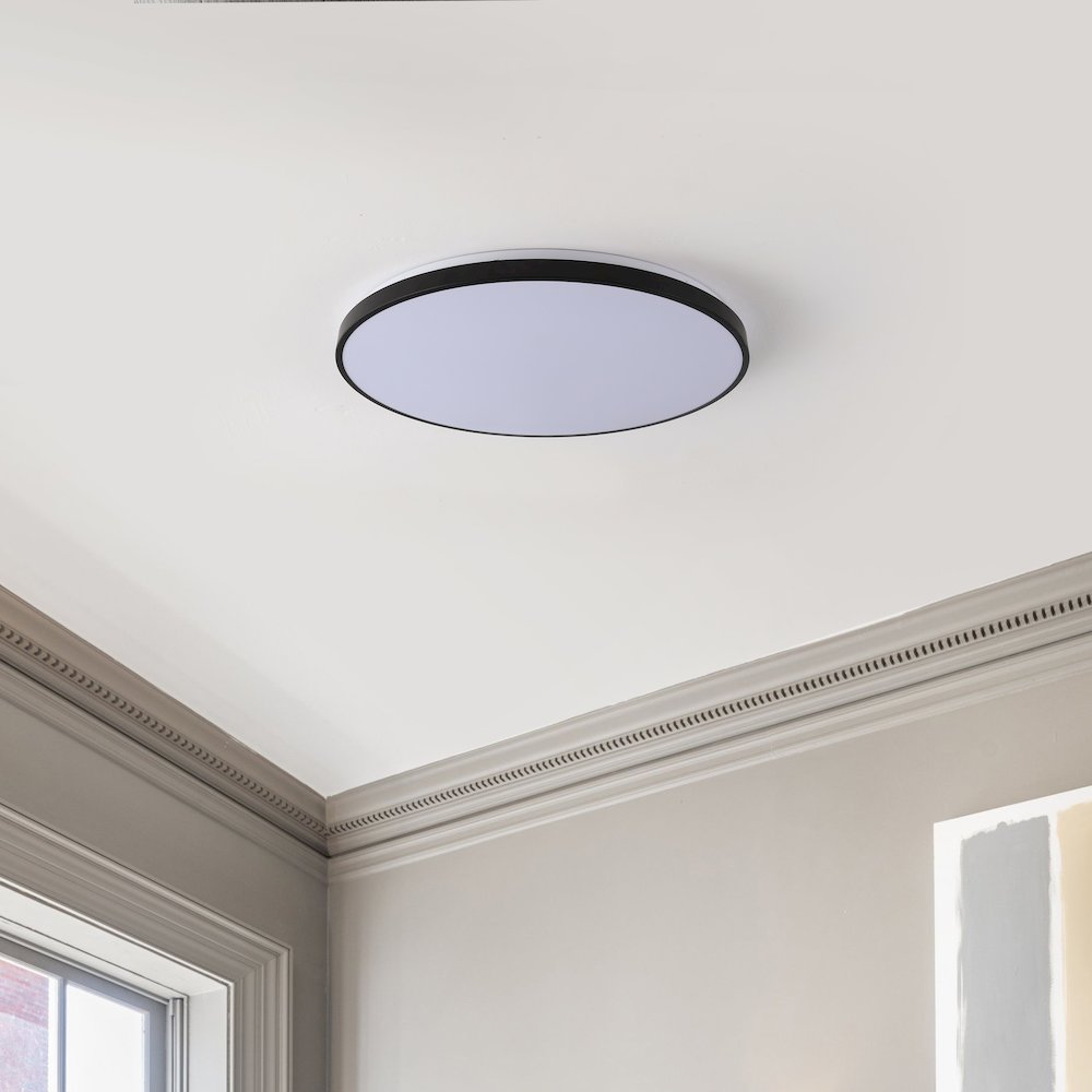 Astrid 1-Light Modern Minimalist Iron Circle Integrated Led Flush Mount
