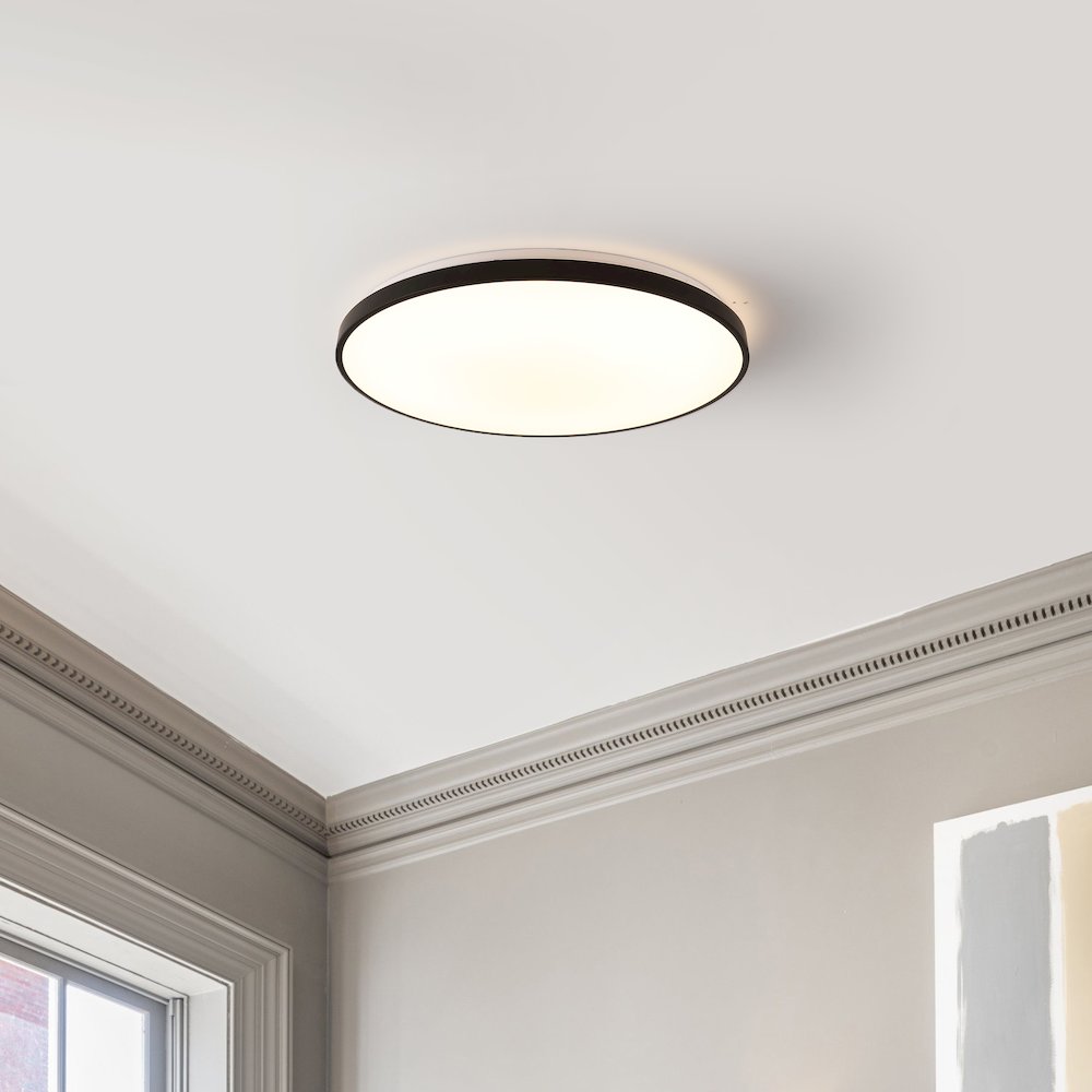 Astrid 1-Light Modern Minimalist Iron Circle Integrated Led Flush Mount