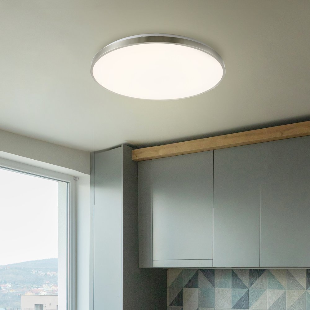 Astrid 1-Light Modern Minimalist Iron Circle Integrated Led Flush Mount