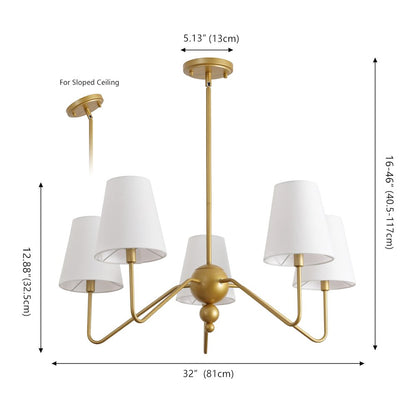 Skylar 5-Light Metal Inverted Gourd LED Chandelier