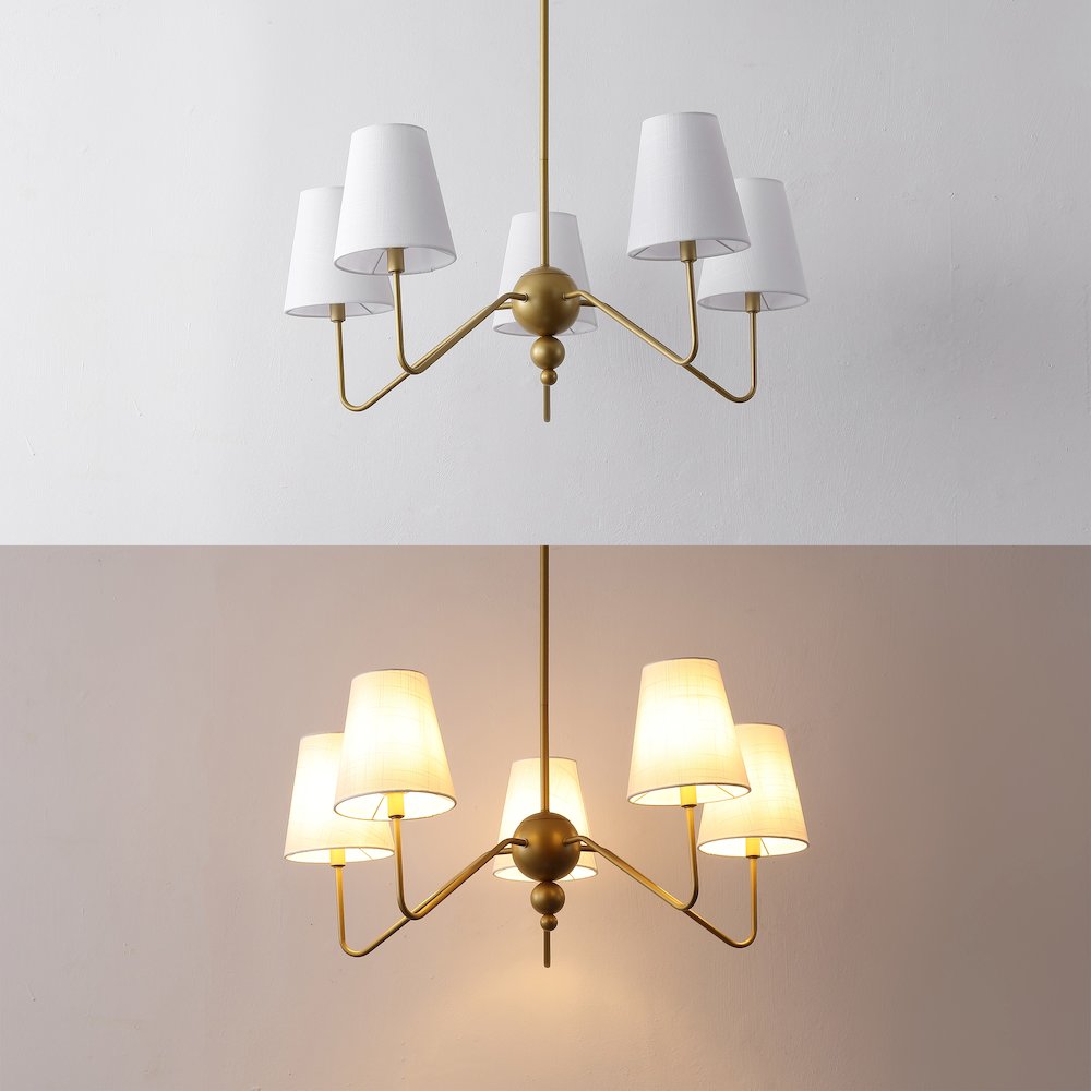Skylar 5-Light Metal Inverted Gourd LED Chandelier