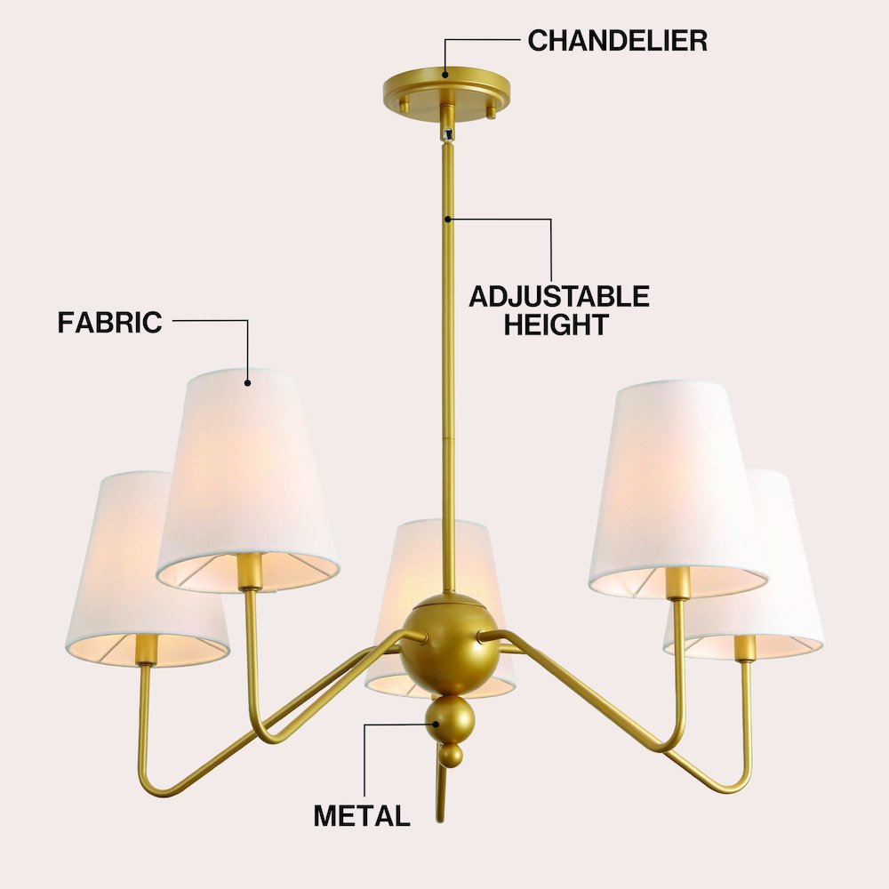 Skylar 5-Light Metal Inverted Gourd LED Chandelier