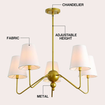 Skylar 5-Light Metal Inverted Gourd LED Chandelier