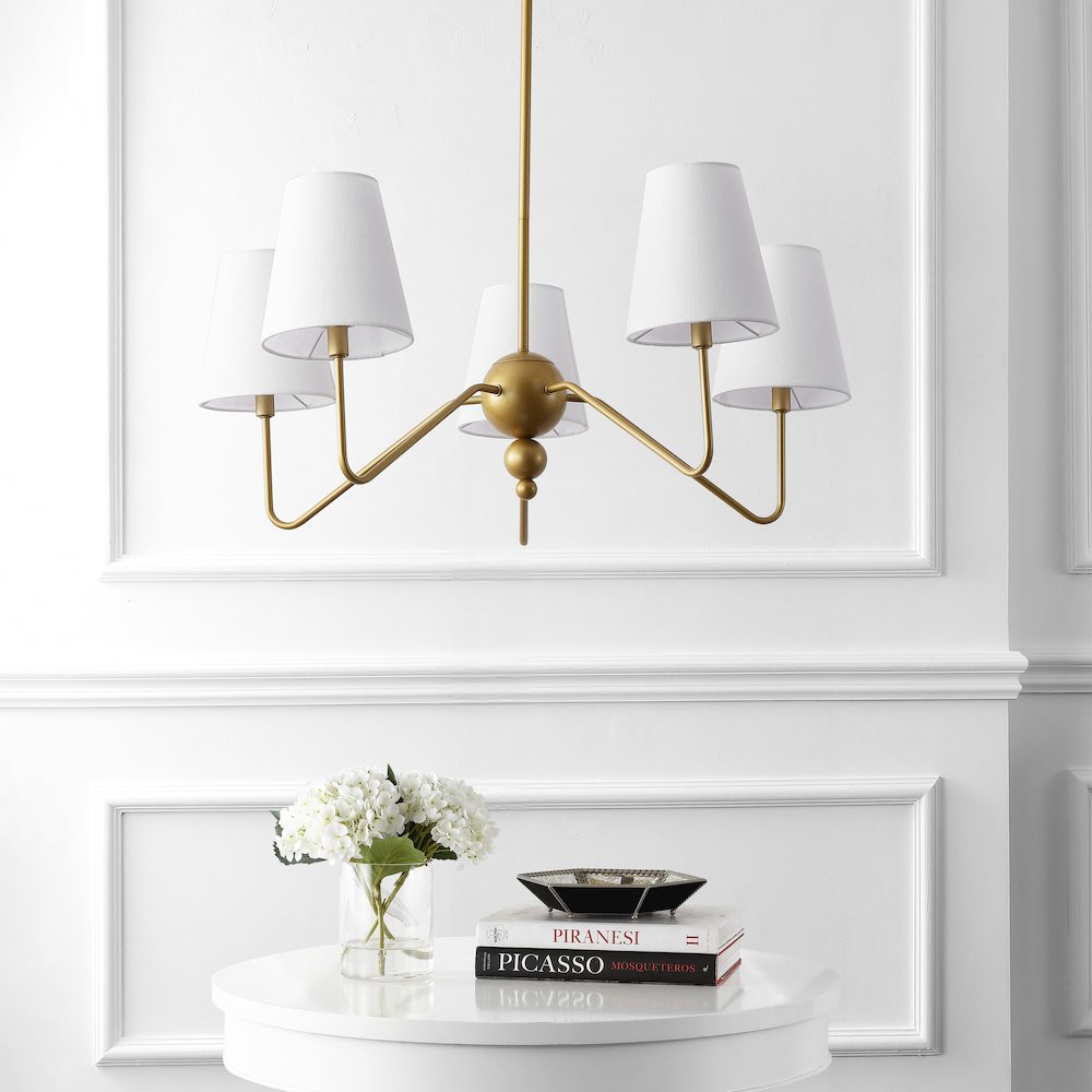 Skylar 5-Light Metal Inverted Gourd LED Chandelier