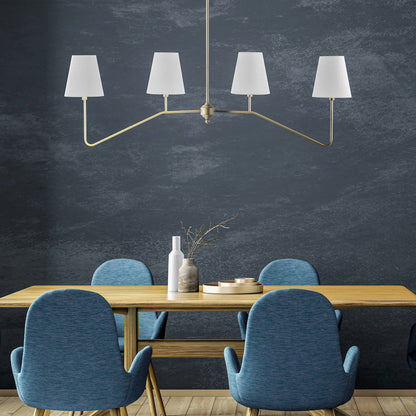 Signe 4-Light Classic Minimalist Iron Linear Led Pendant