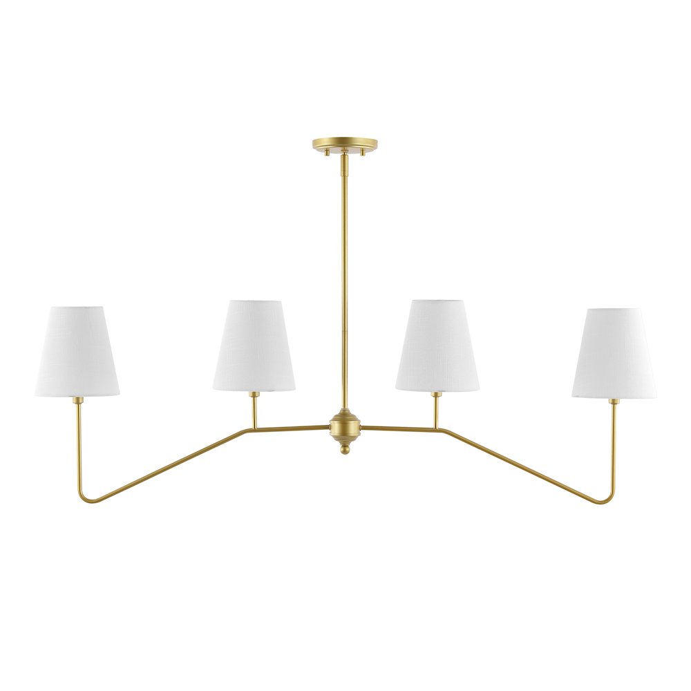 Signe 4-Light Classic Minimalist Iron Linear Led Pendant