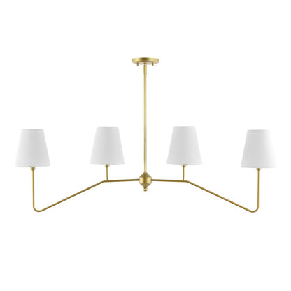 Signe 4-Light Classic Minimalist Iron Linear Led Pendant