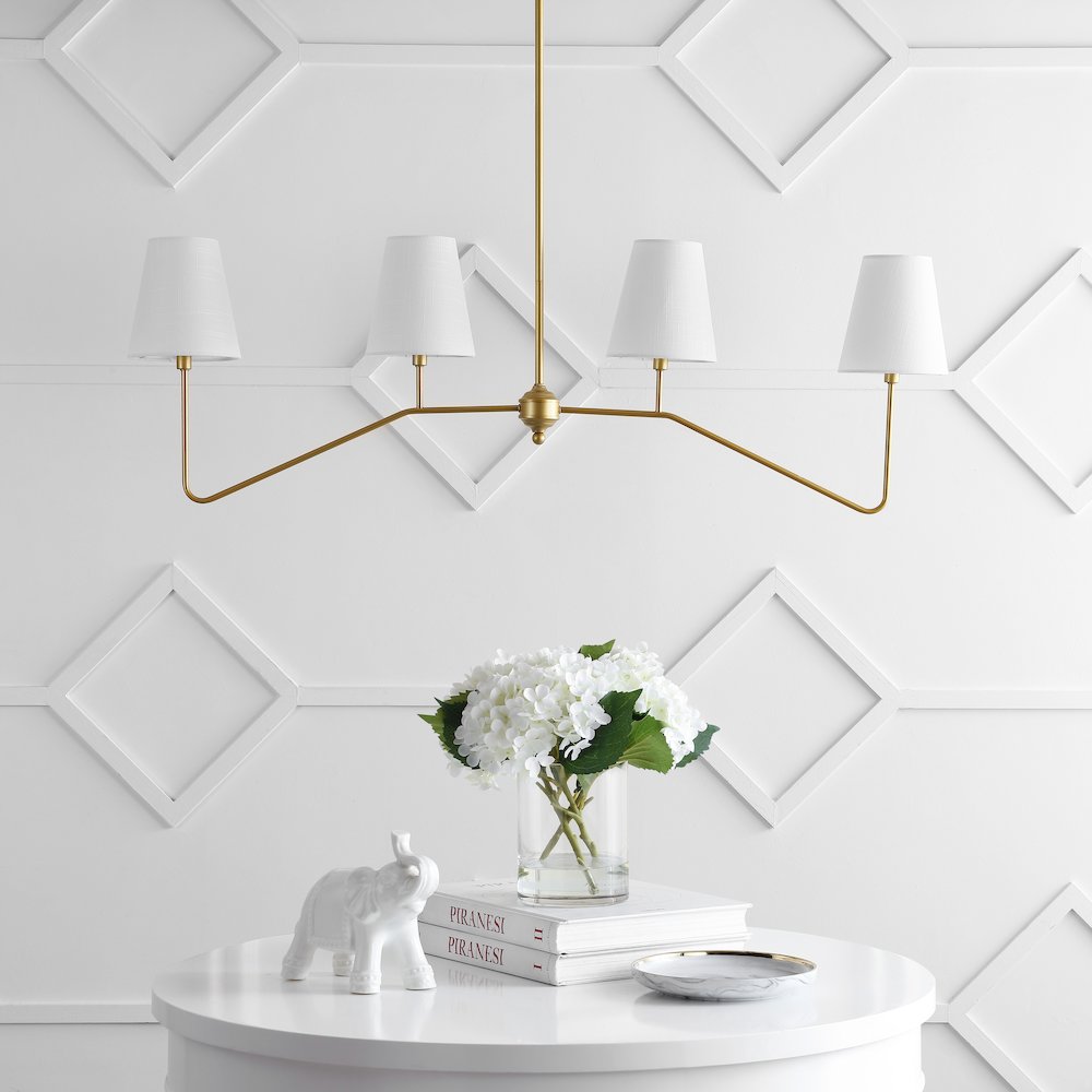 Signe 4-Light Classic Minimalist Iron Linear Led Pendant